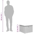 Miniatyrbillede 10 af 11: vidaXL haveskammel med hynde 55x55x37 cm polyrattan beige