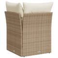 Miniatyrbillede 5 af 9: vidaXL hjørnemodul til havesofa med hynder polyrattan beige