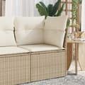Miniatyrbillede 9 af 9: vidaXL hjørnemodul til havesofa med hynder polyrattan beige