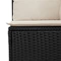 Miniatyrbillede 6 af 9: vidaXL 2-personers havesofa med hynder polyrattan sort
