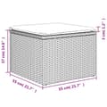 Miniatyrbillede 9 af 10: vidaXL haveskammel med hynde 55x55x37 cm polyrattan beige