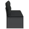 Miniatyrbillede 4 af 9: vidaXL 4-personers havesofa med hynder polyrattan sort