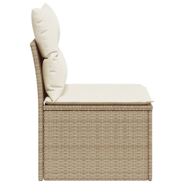vidaXL sofamodul til haven med hynder polyrattan beige