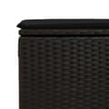 Miniatyrbillede 6 af 10: vidaXL haveskammel med hynde 55x55x37 cm polyrattan sort