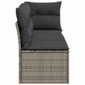 Miniatyrbillede 4 af 11: vidaXL 3-personers havesofa med hynder polyrattan grå