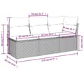 Miniatyrbillede 9 af 11: vidaXL 3-personers havesofa med hynder polyrattan grå
