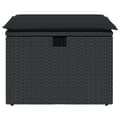 Miniatyrbillede 5 af 11: vidaXL haveskammel med hynde 55x55x37 cm polyrattan sort
