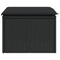 Miniatyrbillede 6 af 11: vidaXL haveskammel med hynde 55x55x37 cm polyrattan sort