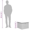 Miniatyrbillede 11 af 11: vidaXL haveskammel med hynde 55x55x37 cm polyrattan sort
