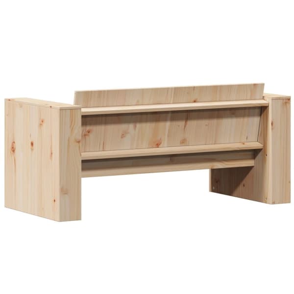 vidaXL Trädgårdssoffa 2-sits 134x60x62 cm massiv furu