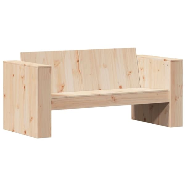 vidaXL Trädgårdssoffa 2-sits 134x60x62 cm massiv furu