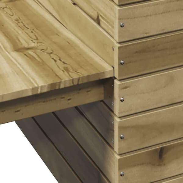 vidaXL Benk med plantekasser 167,5x60x65 cm impregnert furu