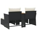 Miniatyrbillede 6 af 10: vidaXL 2-personers havesofa med skamler polyrattan sort