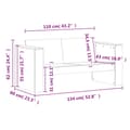 Miniatyrbilde 9 av 9: vidaXL Hagesofaer 2-seters 134x60x62 cm heltre douglasgran