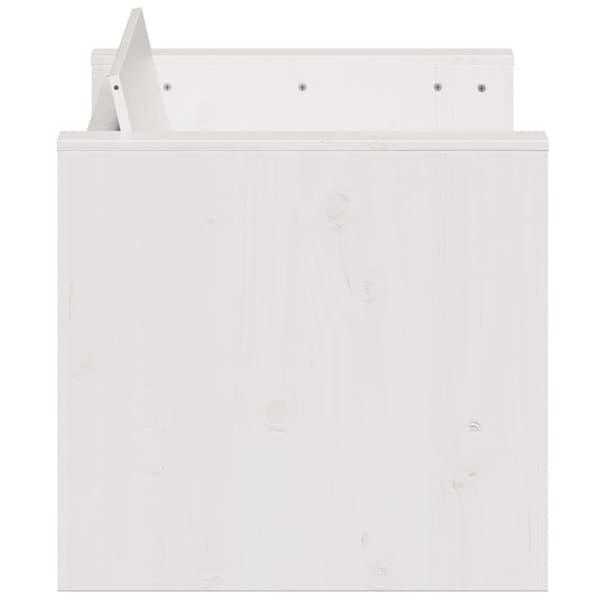 vidaXL Trädgårdssoffa 2-sits vit 134x60x62 cm massiv furu