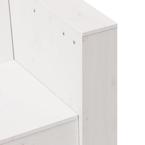 vidaXL Trädgårdssoffa 2-sits vit 134x60x62 cm massiv furu