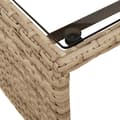 Miniatyrbild 9 av 11: vidaXL Trädgårdssoffa med bord och dynor L-formad beige konstrotting