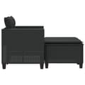 Miniatyrbillede 5 af 9: vidaXL 2-personers havesofa med skamler polyrattan sort