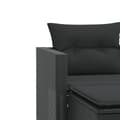 Miniatyrbillede 7 af 9: vidaXL 2-personers havesofa med skamler polyrattan sort