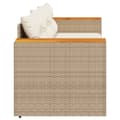 Miniatyrbillede 3 af 10: vidaXL 3-personers havesofa med hynder polyrattan beige