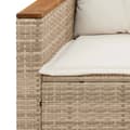 Miniatyrbillede 6 af 10: vidaXL 3-personers havesofa med hynder polyrattan beige