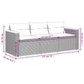 Miniatyrbillede 8 af 10: vidaXL 3-personers havesofa med hynder polyrattan beige