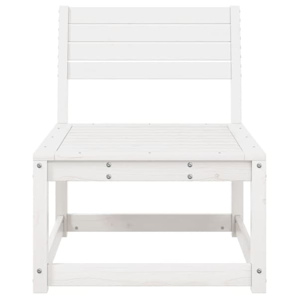 vidaXL Hagesofa hvit heltre furu