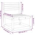 Miniatyrbilde 8 av 8: vidaXL Hagesofa hvit heltre furu