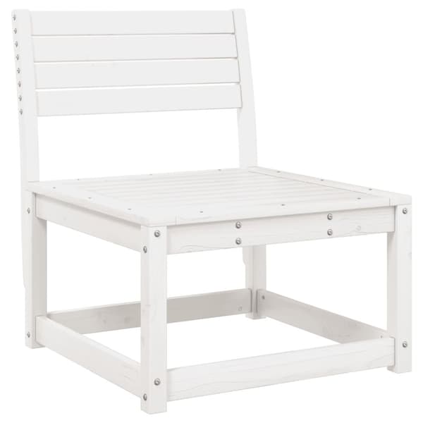vidaXL Hagesofa hvit heltre furu