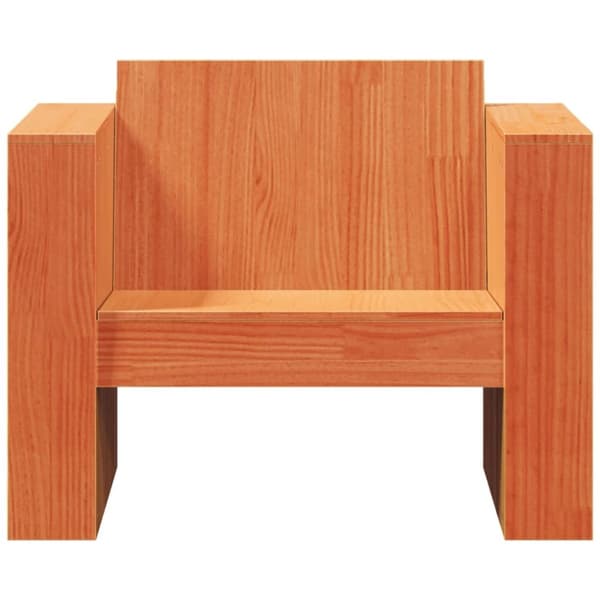 vidaXL Puutarhansohva vahanruskea 79x60x62 cm täysi mänty