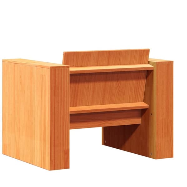vidaXL Puutarhansohva vahanruskea 79x60x62 cm täysi mänty