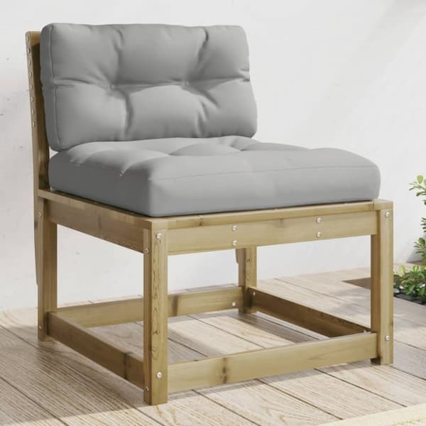 vidaXL Hagesofaer med puter 2 stk impregnert tre