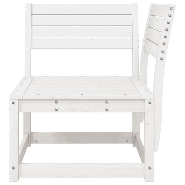vidaXL Hagesofa for hjørne hvit 73x73x78 cm heltre furu