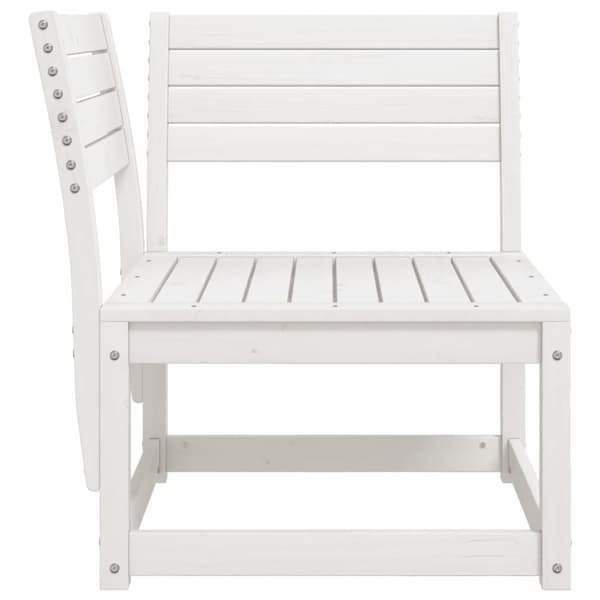 vidaXL Hagesofa for hjørne hvit 73x73x78 cm heltre furu