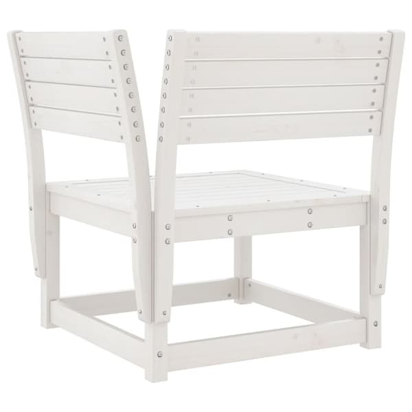 vidaXL Hagesofa for hjørne hvit 73x73x78 cm heltre furu