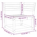 Miniatyrbilde 8 av 8: vidaXL Hagesofa for hjørne hvit 73x73x78 cm heltre furu