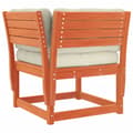 Miniatyrbillede 7 af 10: vidaXL hjørnemodul til havesofa 73x73x78 cm m. hynder massivt fyr brun