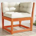Miniatyrbillede 1 af 10: vidaXL hjørnemodul til havesofa 73x73x78 cm m. hynder massivt fyr brun