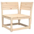 Miniatyrbillede 4 af 10: vidaXL hjørnemodul til havesofa 73x73x78 cm m. hynder massivt fyrretræ