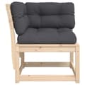 Miniatyrbillede 5 af 10: vidaXL hjørnemodul til havesofa 73x73x78 cm m. hynder massivt fyrretræ