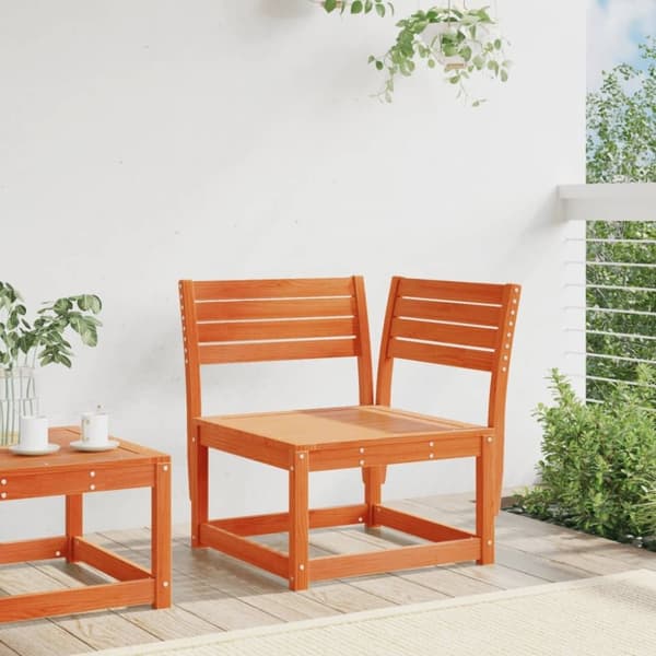 vidaXL Puutarhansohvan kulmapala vahanruskea 73x73x78 cm täysi mänty
