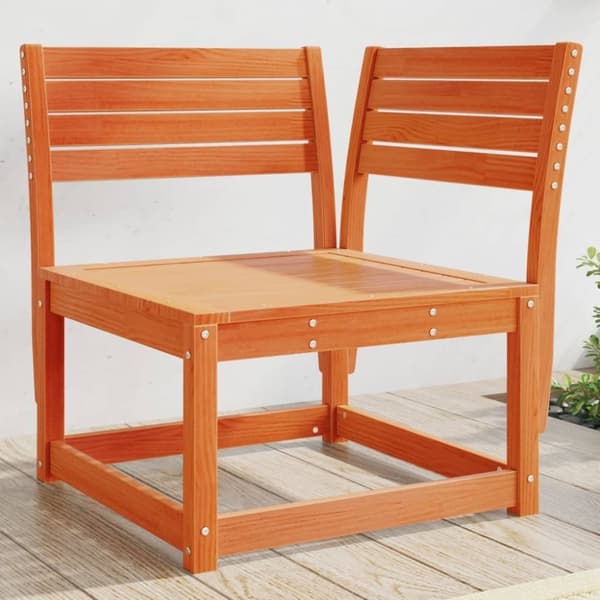 vidaXL Puutarhansohvan kulmapala vahanruskea 73x73x78 cm täysi mänty