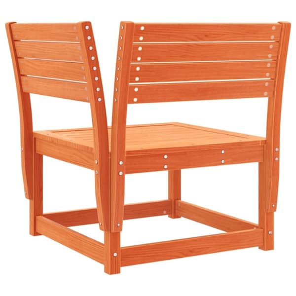 vidaXL Hagesofa for hjørne voksbrun 73x73x78 cm heltre furu