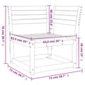 Miniatyrbilde 8 av 8: vidaXL Hagesofa for hjørne 73x73x78 cm heltre furu