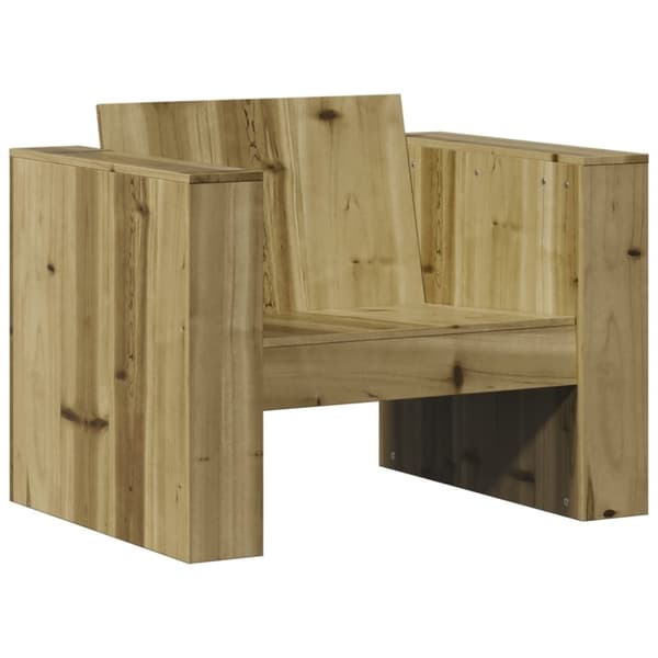 vidaXL Trädgårdsfåtölj 79x60x62 cm impregnerad furu
