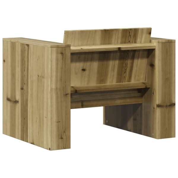 vidaXL Trädgårdsfåtölj 79x60x62 cm impregnerad furu