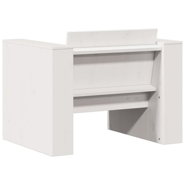 vidaXL Hagesofa hvit 79x60x62 cm heltre furu
