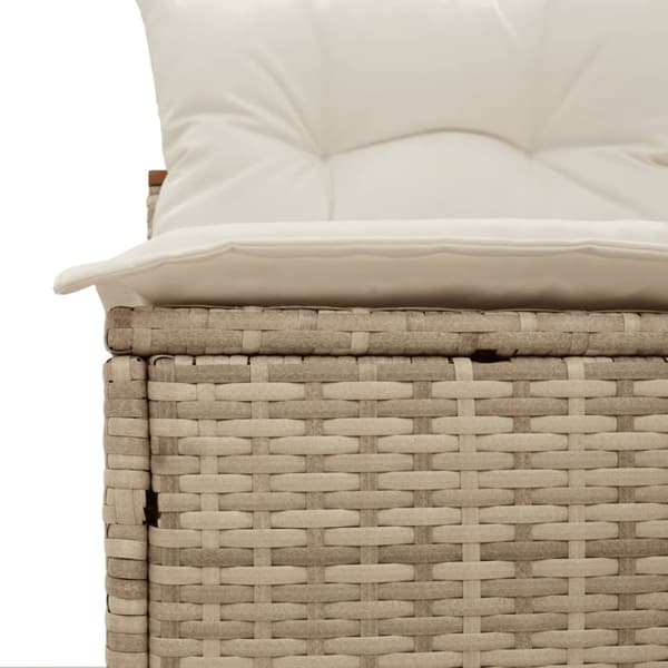 vidaXL sofamoduler til haven 2 stk. med hynder polyrattan beige