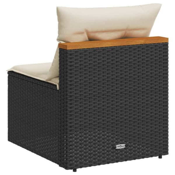 vidaXL sofamoduler til haven 2 stk. med hynder polyrattan sort
