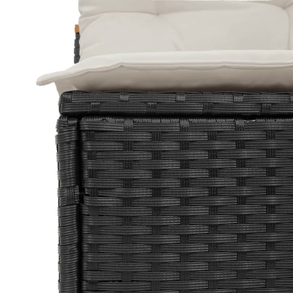 vidaXL sofamoduler til haven 2 stk. med hynder polyrattan sort